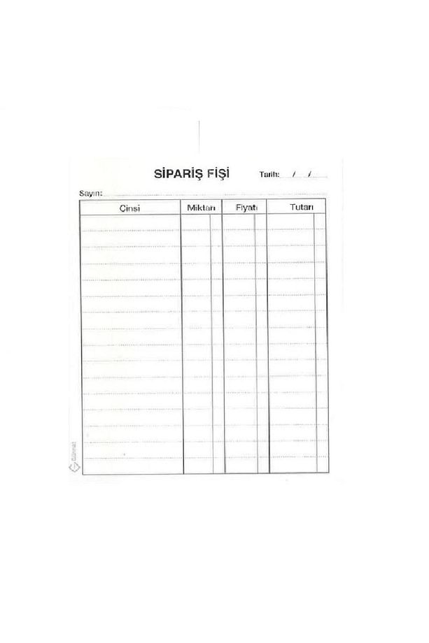 Sipariş Fişi Mini Otokopili 1-50 10x14 Sipariş Fişi Kendinden Karbonlu 50 Sayfa 3 Adet - 4