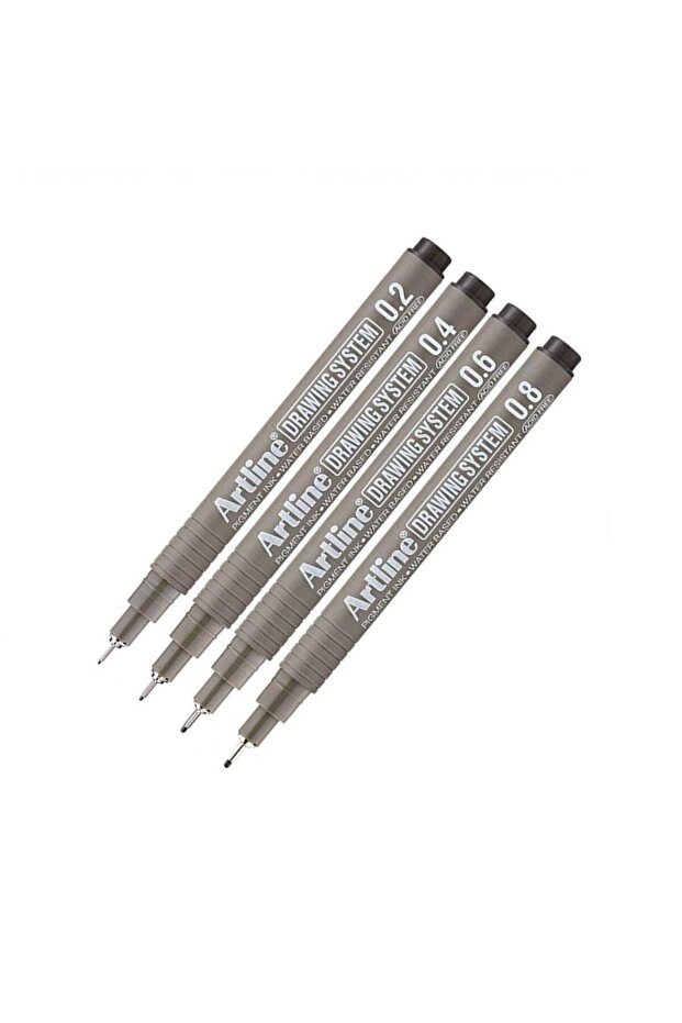 Black Technical Drawing Pencil - 0.2mm, 0.4mm, 0.6mm, 0.8mm Set of 4