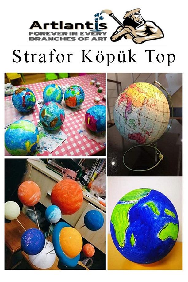 Strafor Köpük Top 20 cm 1 Adet Köpük Top Küre Toplar Yuvarlak Strafor Köpük Top Okul Deney Hobi Sana - 5