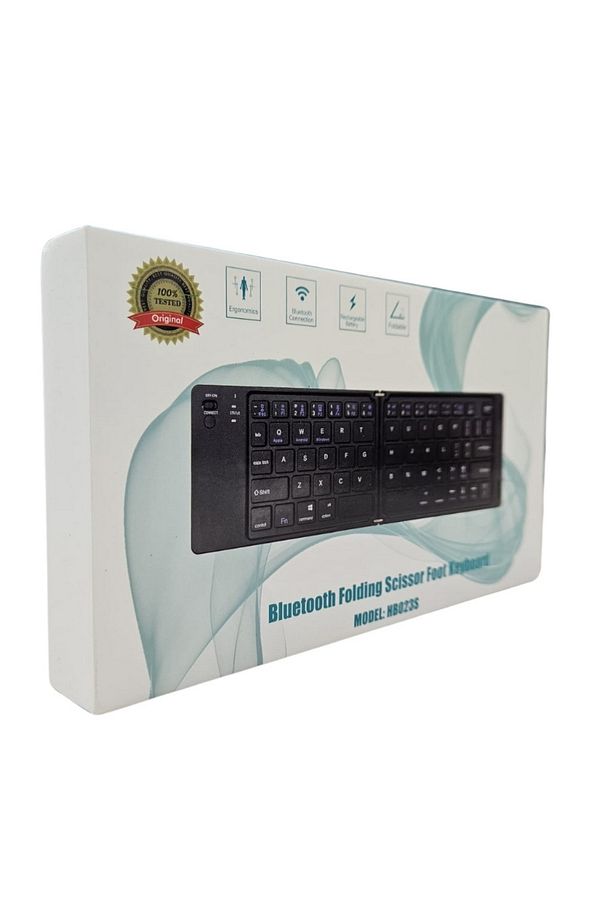 PL-377 Ultra ince Katlanabilir Android/iOS/Sistem Uyumlu Kablosuz Bluetoothlu Klavye - 6