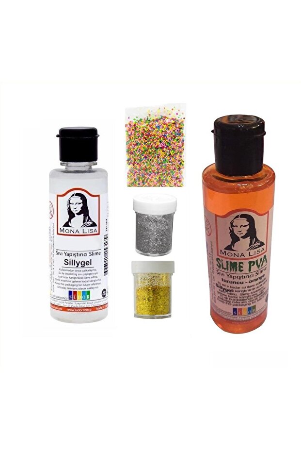 Slime Seti Turuncu Renk 70 ML Renkli Slaym Sılaym Seti 70 ML Slime Borax - 1
