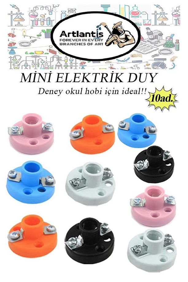 Mini Duy 10 Adet Deney Duyu Proje Için Küçük Ampul Yuvası Minyonet Duy Okul Sınıf Elektrik Devre Den - 1