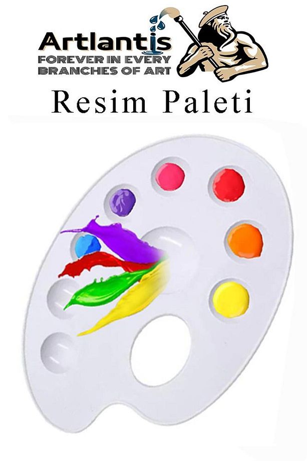 30x30 Tuval Seti 1 Paket Masa Üstü Şövale Monalisa Akrilik Boya Plastik Spatula Resim Fırçası Palet - 4