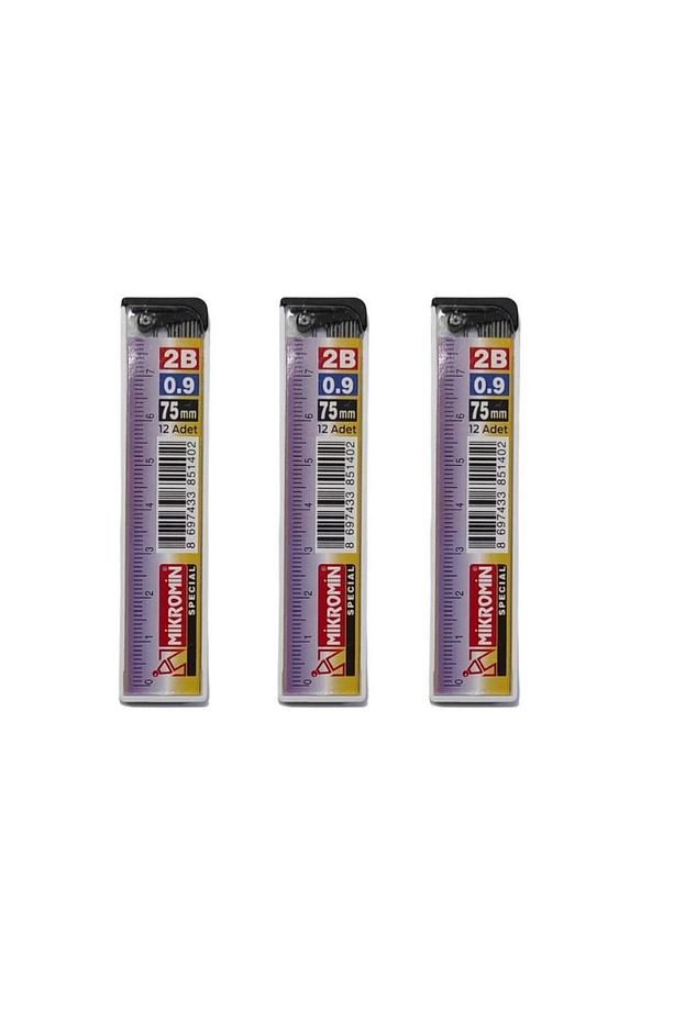 Min 0.9 Mm Cetvelli Kalem Ucu 75 Mm Uç 3 Adet - 1