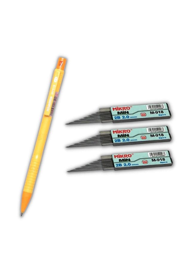 2.0 Mm Kalın Uçlu Versatil Kalem 1 Adet Ve 2.0 Mm Kalın Uç Siyah 3 Adet - 1