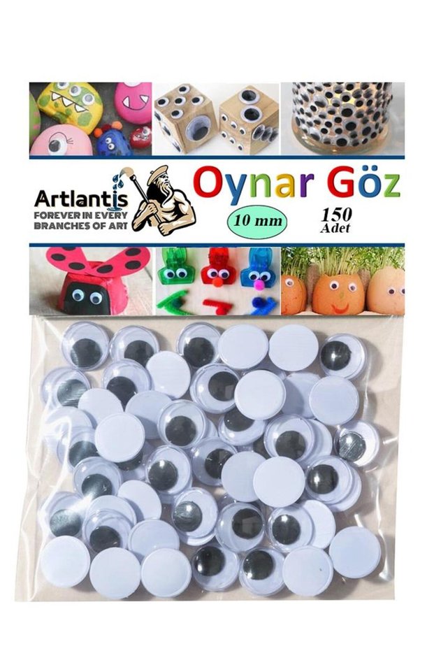 Moving Eye Black 10 mm 150 Pcs 1 Pack Moving Eye 10mm Hobby Design Kindergarten Nursery Activity Craft