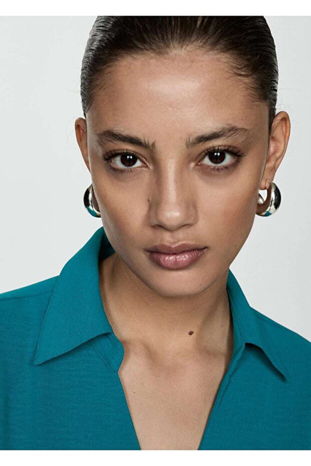 Kuşaklı gömlek elbise - 7