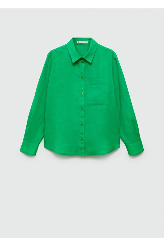 Langarmhemd aus 100 % Leinen - 3