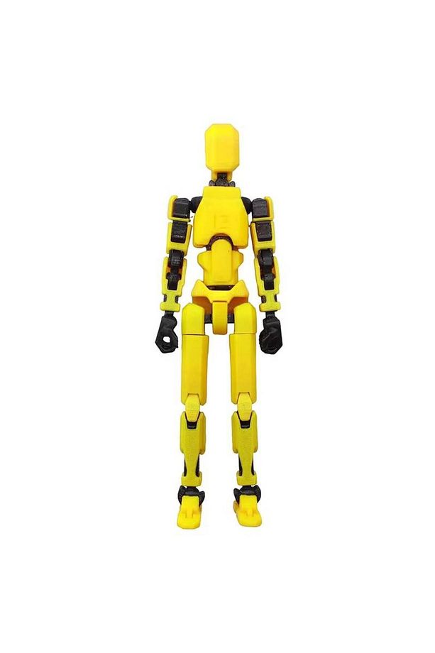 Robot 13 Dummy Sarı Siyah Tüm Eklemleri Hareketli Aksiyon Figürü Oyuncak - 2