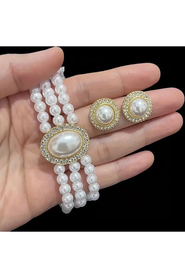 Inci Kolye Küpe 2'li Set - 7