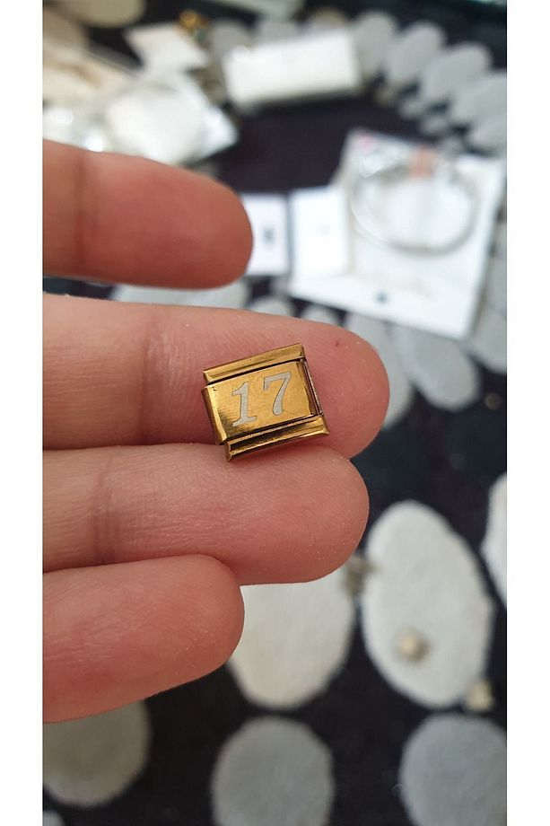 Nomimation Isim Charm Gold Baş Harf Charm Tarih Charm Isminizi Yazdırın 2 Adet Fmaccesories - 6