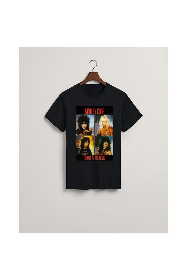 Mötley Crüe Black Cotton Combed Cotton Special Design T-shirt 2704-74