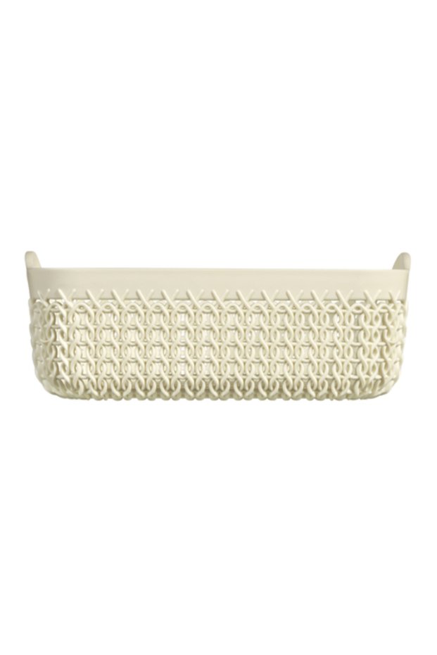 ,Knit,Mini Basket Square,1.3L,Off White Color