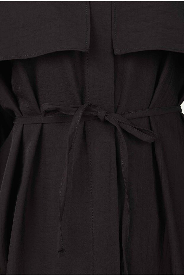 Rüzgarlıklı Elbise Siyah - 4