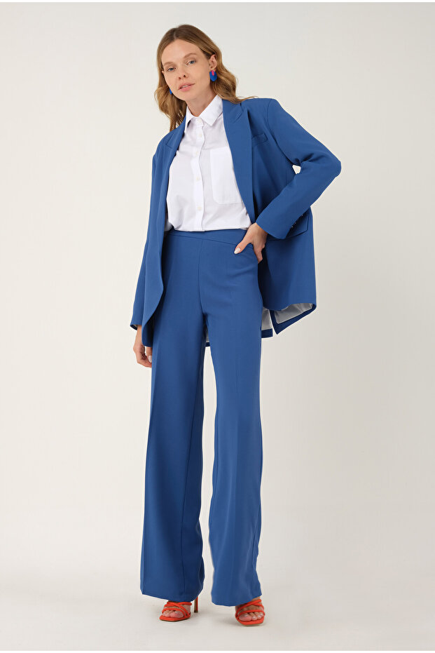 Flowy Blazer Jacket Indigo - 2