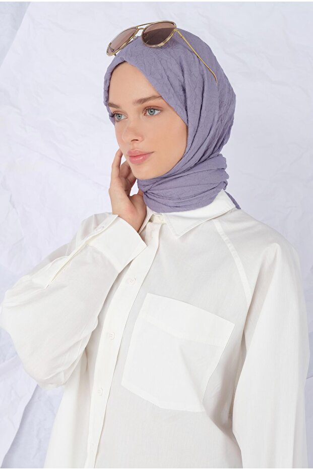 Kraş Şal Soft Lavanta - 2