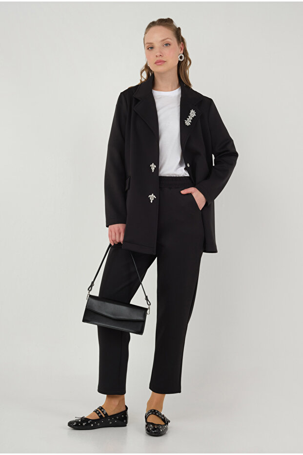 Scuba Ceket Siyah - 1