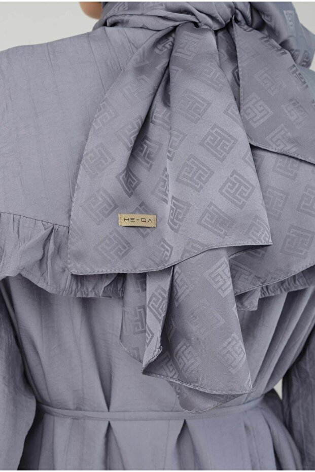 Jacquard Shawl Mist - Logo Patterned - 4