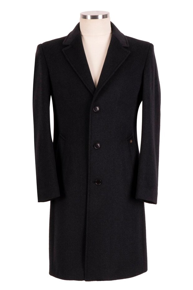 % 100 Kaşmir Slim-fit Palto - 1