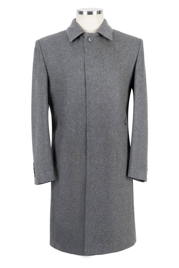 % 100 Kaşmir Klasik Palto - 1