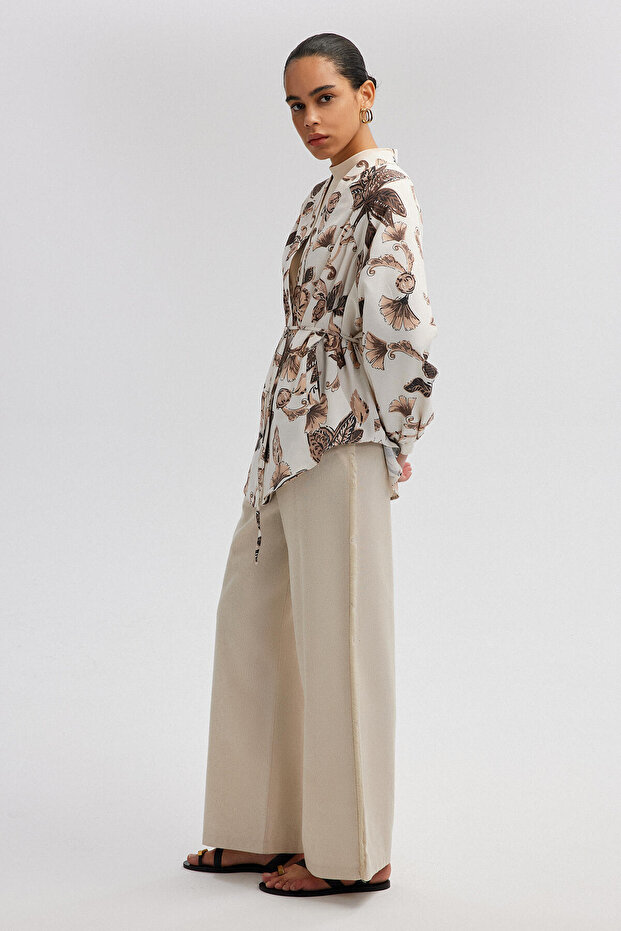 LINEN TEXTURED PATTERNED CHEMONY - 3