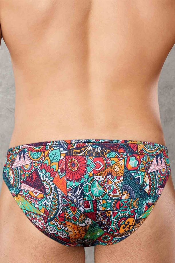 Erkek Modal Çok Renkli Baskılı Külot Slip 1217 - 5