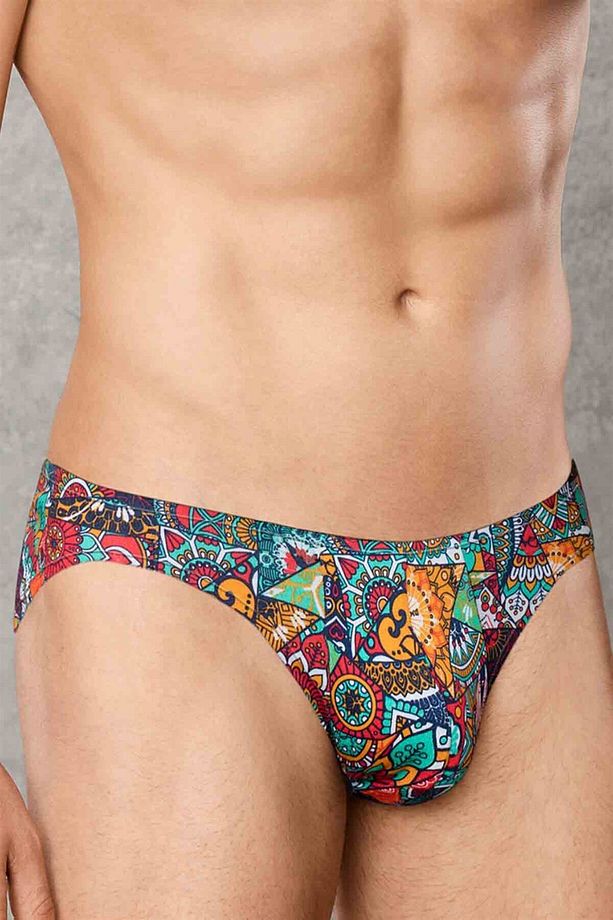 Erkek Modal Çok Renkli Baskılı Külot Slip 1217 - 4