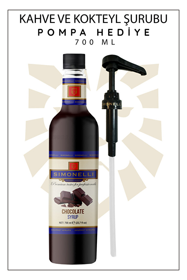 Kahve Ve Kokteyl Şurubu Çikolata Aromalı 700 ml Pompa Hediyeli - 3