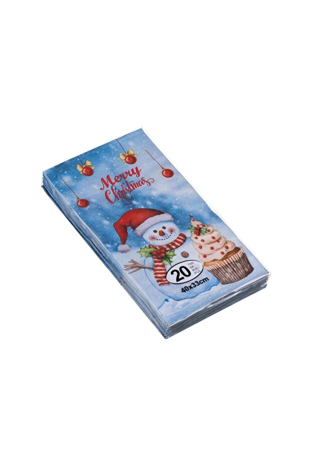 New Year's Themed Snowman Themed Napkin Service