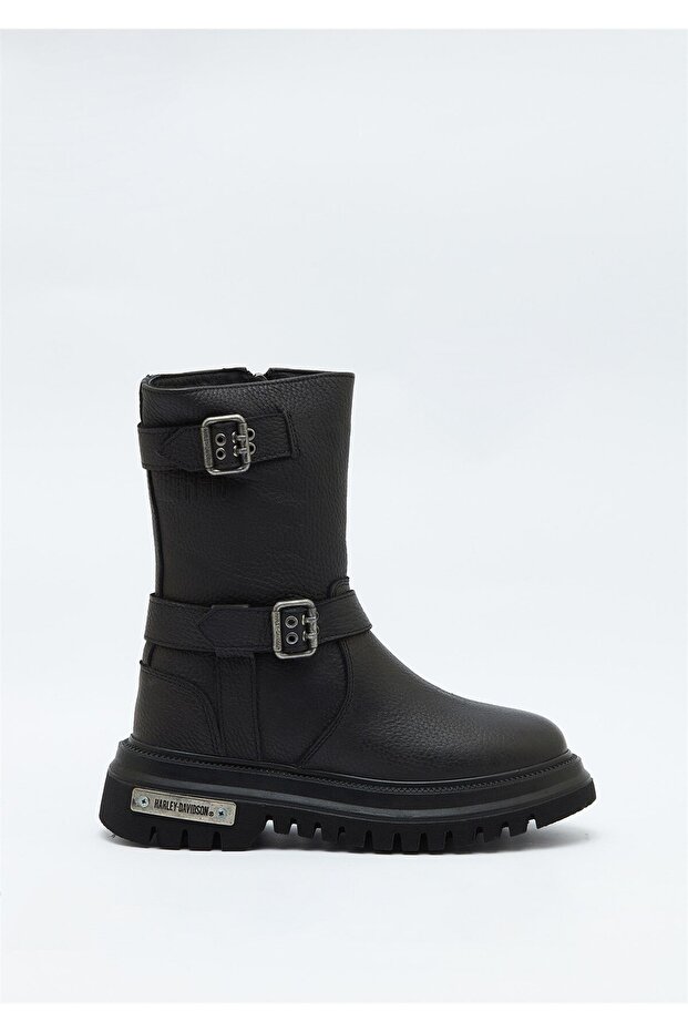 Harley-davidson Sahara Kadın Siyah Deri Bot - 1