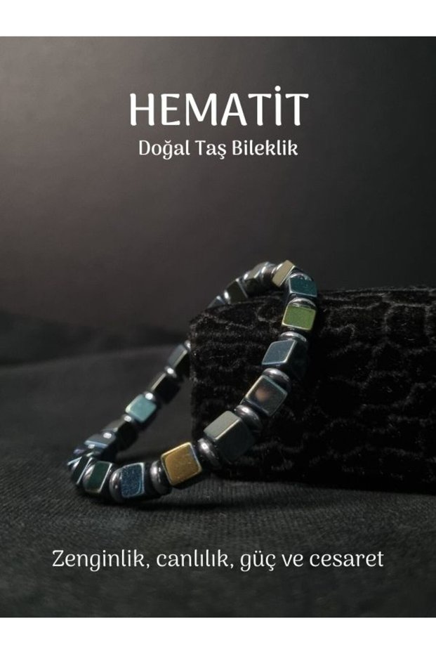 High Quality Hematite Natural Stone Bracelet Stem Chakra Balance Positive Energy Stone