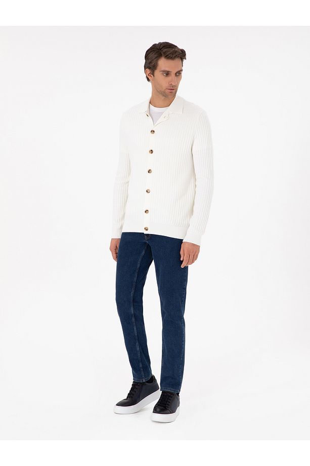 Ekru Regular Fit Triko Hırka 50293181-VR019 - 5