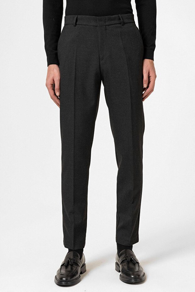Anthracite High Waist Classic Men's Trousers