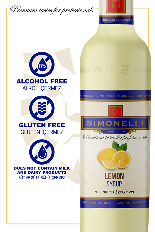 Kahve Şurubu Limon Aromalı 70 CL + POMPA Simonelli - 4