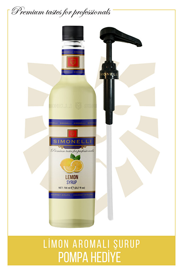 Kahve Şurubu Limon Aromalı 70 CL + POMPA Simonelli - 5