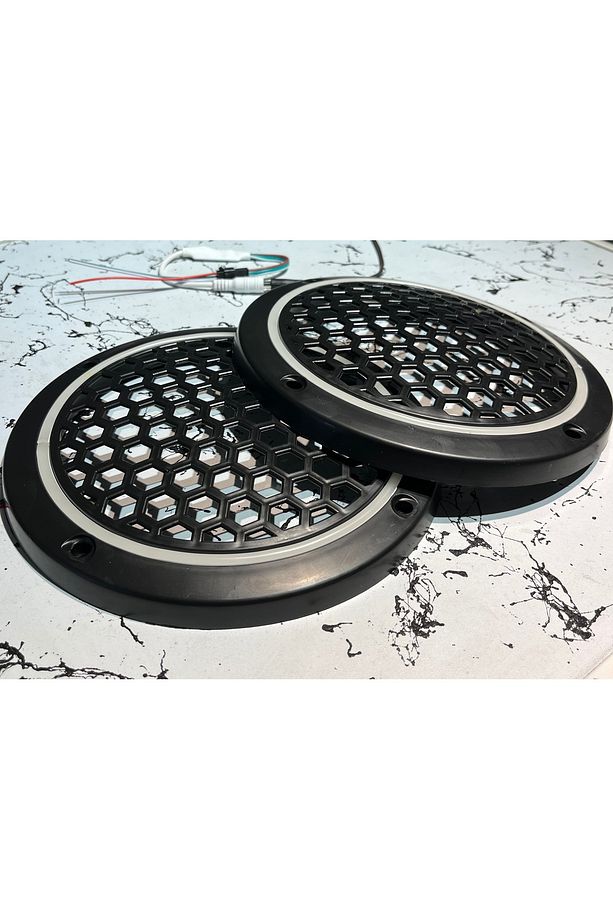 Piksel Neon Ledli Sese Duyarlı 20'lik Midrange Kapağı 1 Takım 2 Kapak - 2