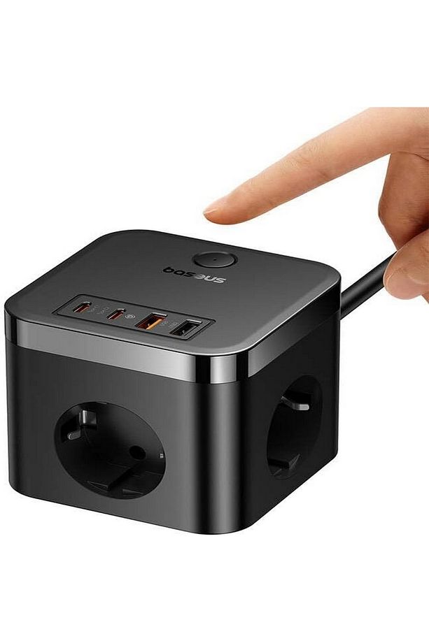 Power Combo Cube 3AC+2U+2C 30W Şarj Cihazı 1.5 Metre, Siyah - 5