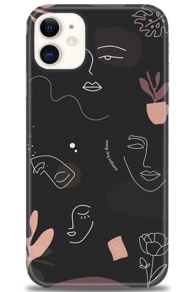 iPhone 11 Case Hd Printed Case - Black Silhouette + Full Screen Protector