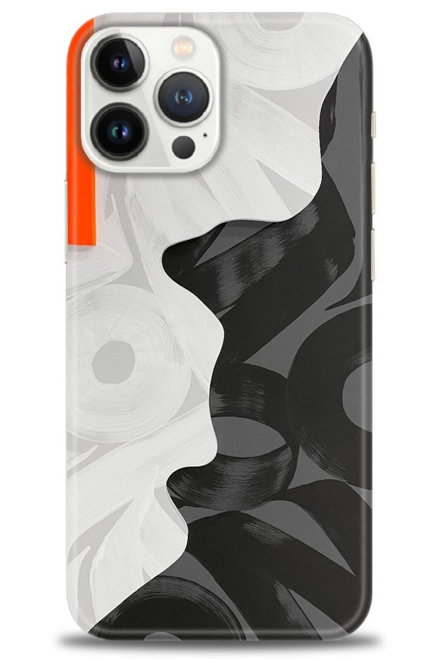 Tecno Spark 10 Pro Case Hd Printed Case - Orange Line + Full Screen Protector