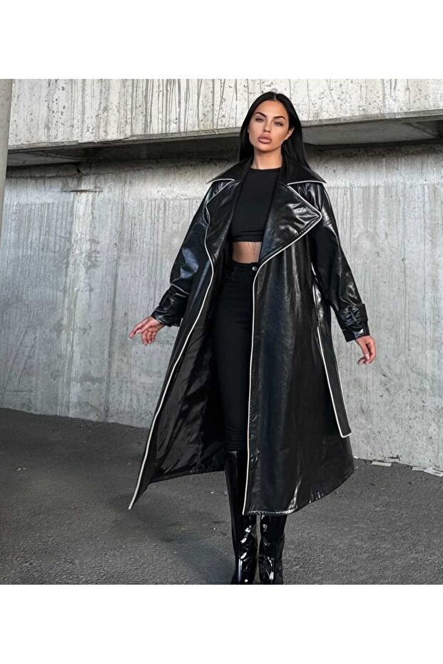 uzun deri pardesü - 2