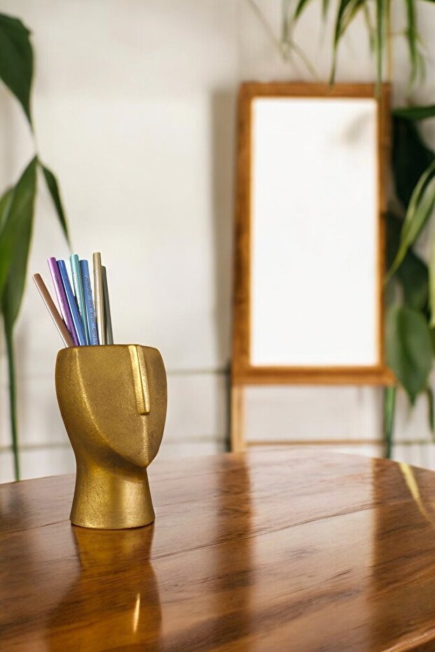 Pen Holder Desk Pen Holder Organizer Pen Holder Antique Gold Color Model 23