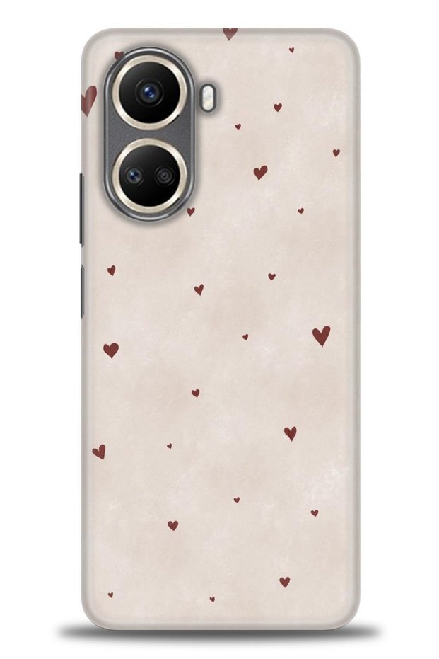 Realme C55 Case Hd Printed Case - Coffee Hearts + Full Screen Protector