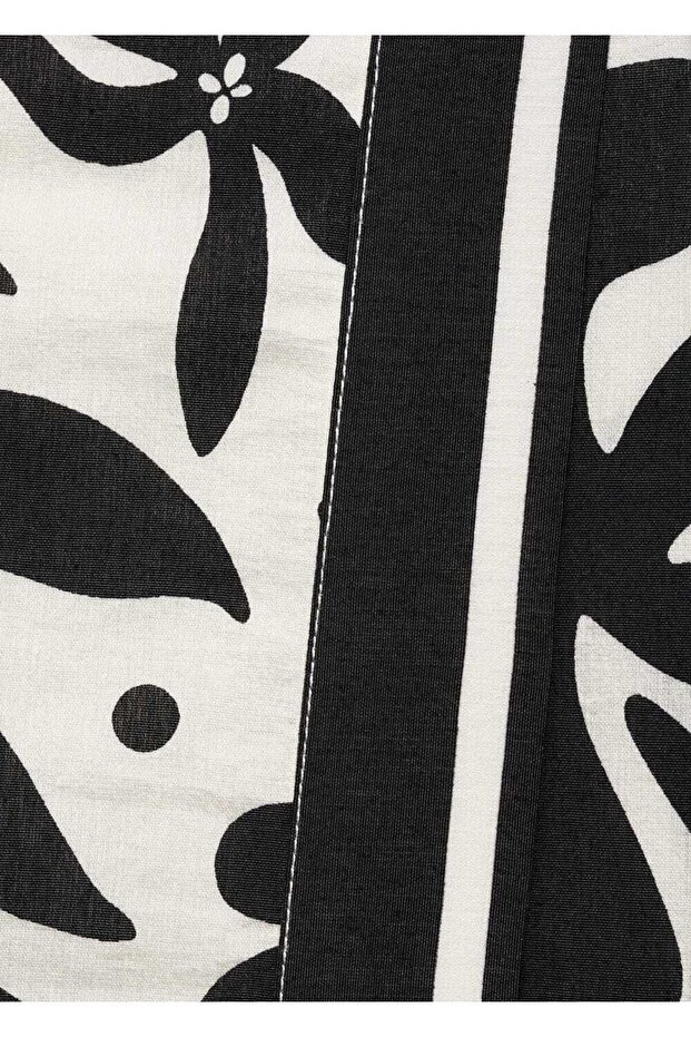 Çiçek Desenli Anvelop Etek - 8