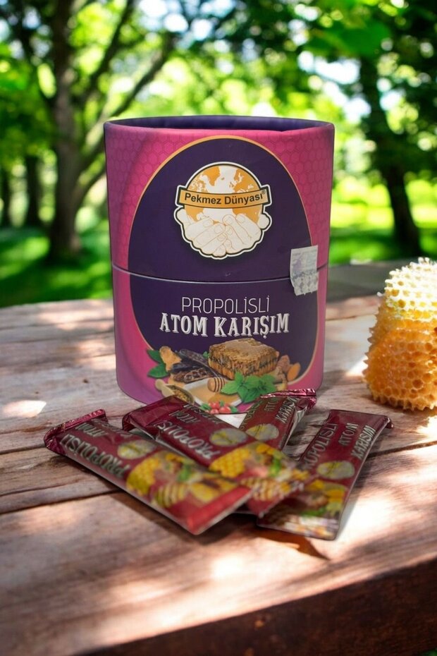 Ballı Propolisli Atom Karışım – 30 Adet Tekli Paket, Güçlü Bitkisel Destek - 4
