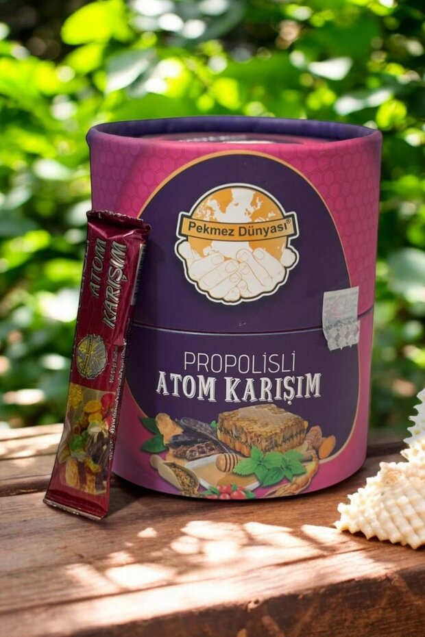 Ballı Propolisli Atom Karışım – 30 Adet Tekli Paket, Güçlü Bitkisel Destek - 3