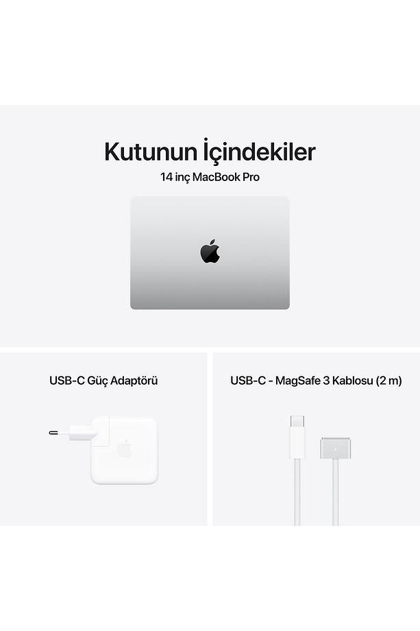 14" MacBook Pro: Apple M4 chip with 10‑core CPU and 10‑core GPU, 16GB, 1TB SSD - Gümüş - 8