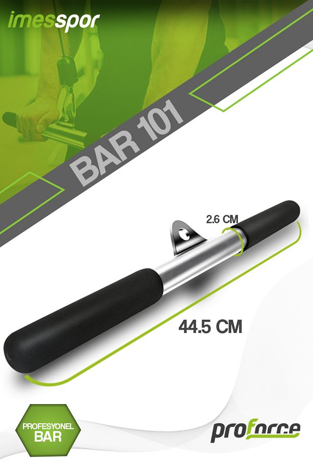 Bar 101 46 Cm Kaucuk Tutma Kollu Kısa Trıceps&bıceps Barı (arka Ve On Kol Sekıllendırme) - 2