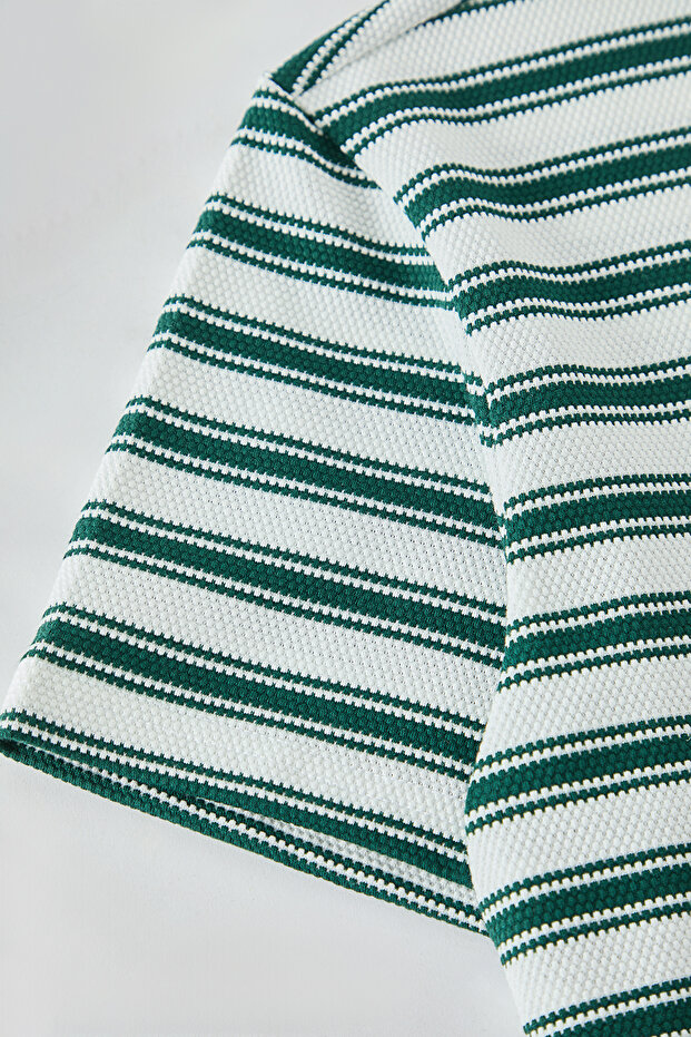 Çok Renkli Regular/Normal Kesim Dokulu T-Shirt TMNSS25TS00041 - 8