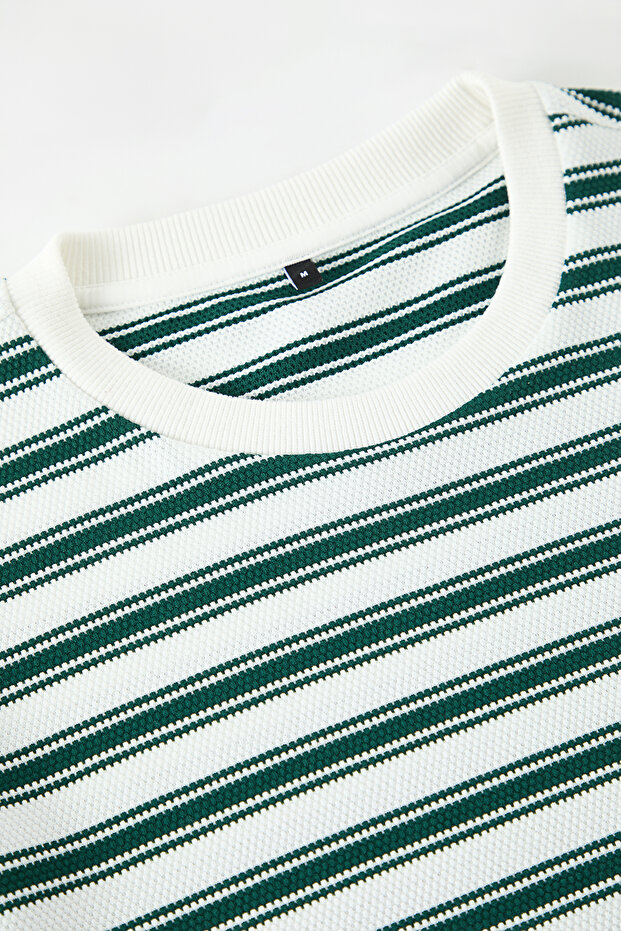 Çok Renkli Regular/Normal Kesim Dokulu T-Shirt TMNSS25TS00041 - 9