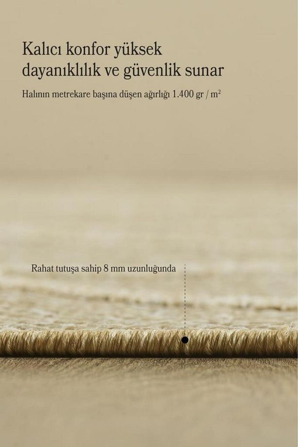 İskandinav Tasarım Boho Desenli Bej Halı Salon Halısı Mutfak Halısı Yolluk Paspas Dış Mekan Halısı - 5